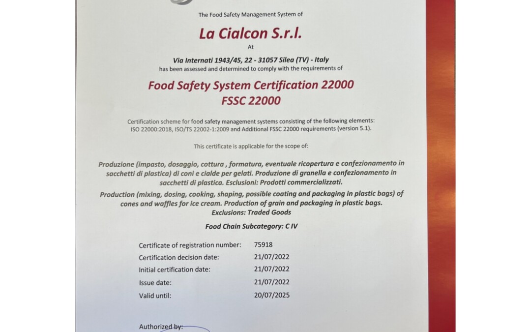 FSSC 22000 – The Food Safety System Certification 22000